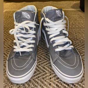grey hightop vans barely worn